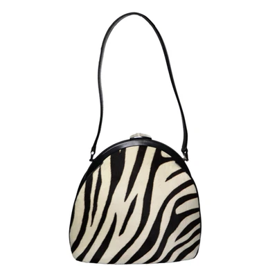 Gucci Tom Ford Vintage Zebra Printed Pony Hair Leather Strap Gunmetal Hardware - Image 1 of 4