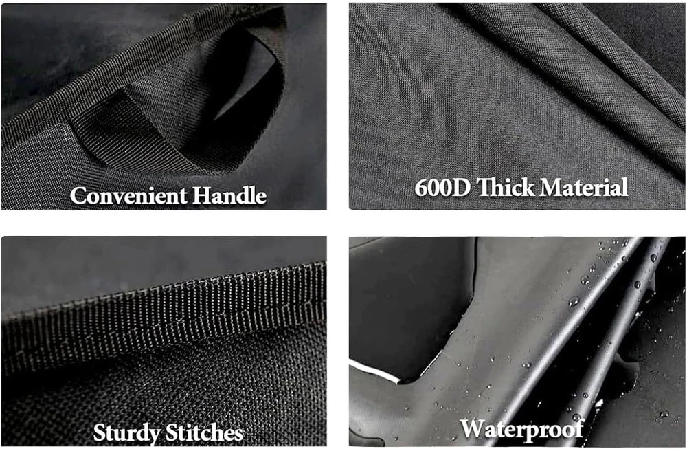 Heat-Resistant Waterproof Air Fryer Cover Dust-Proof Black Average Size