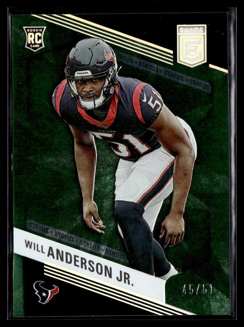2023 Donruss Elite Status Green Will Anderson Jr. RC 45/51 #196