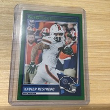 2025 Score Football Xavier Restrepo RC Green Border #6 Titans A-24