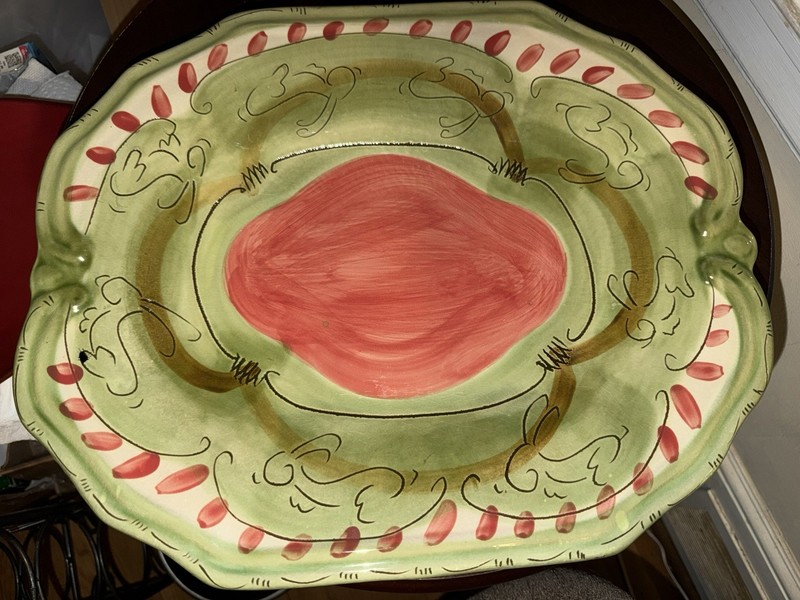 Foreside Hand painted Ceramic Platter