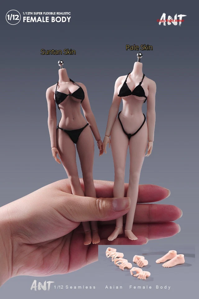 USA 1/12 Large Bust Breast Plump Hip Seamless Girl 6inch Female Figure Body Toys - Image 4 of 4