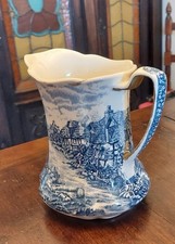 brocca Acqua Vino Vintage Blue Johnson Bros Porcellana Inglese Idea Regalo