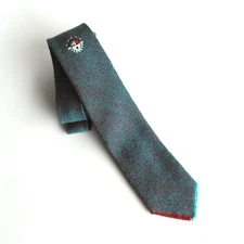 Vintage Covered Wagon Hand Loomed Wool Necktie Southwest Albuquerque NM