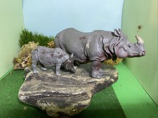 Vintage Britains Plastic Rhino, Zoo animal toys