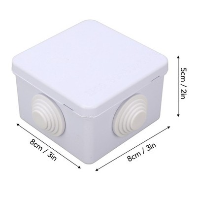 5Pcs Plastic Cable Box With Rubber Plug IP55 Plug Junction Wire Box SET