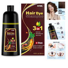 Haarfarbe Dunkelbraun 3 in 1 Shampoo Farbe Gr...