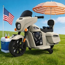 6V Kids Motorcycle,Indian Licensed Electric Motorbike w/ Toddler Training Wheels
