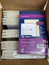 Case of 18 Adams General Purpose Sales Book Carbonless 2-Part White/ Canary