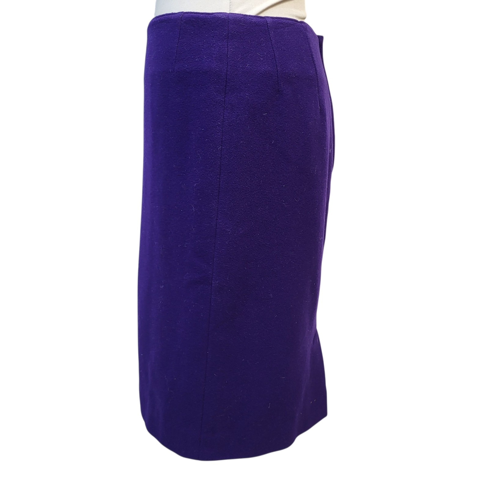 Vintage Droopy & Browns Skirt By Angela Holmes Purple Pencil Women's M 10 W28 image 4