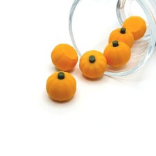 3D Pumpkin Halloween Charms, 14x16mm - US Seller