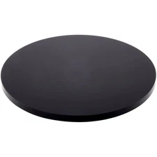 Plymor Black Acrylic Round Standard-Edge Display Base, 7" W x 7" D x 0.375" H