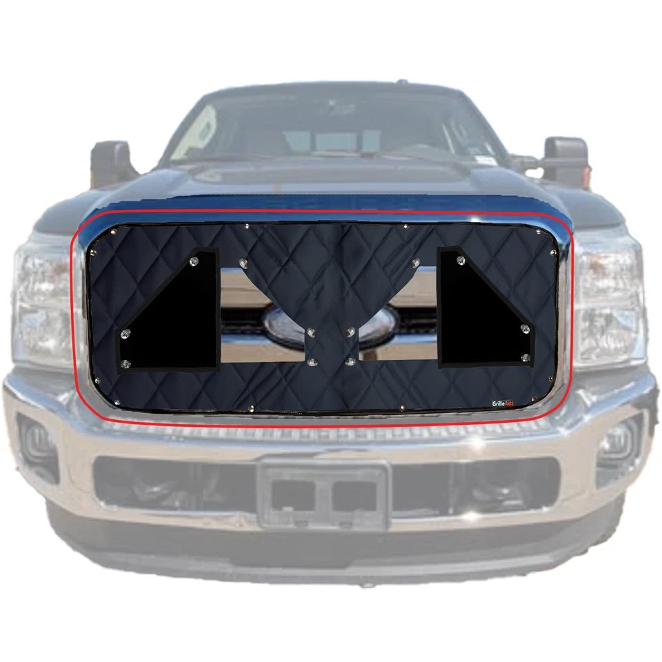 Cubierta de rejilla de invierno: se adapta a Ford Super Duty 2011-2016 F250/350/450/550 GrilleAdz® Foto 3 de 4