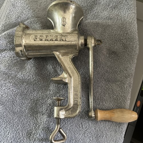 PORKERT #8 Meat Grinder Heavy Duty Metal Tabletop Manual Kitchen Sausage Maker
