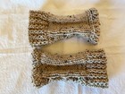 Ob.D. Handmade, Hand Knit, Wrist-length, Cabled, Tan Tweed Fingerless Gloves — photo 5