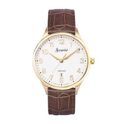 Accurist Classic Brown Leather Strap Watch  Model 73001