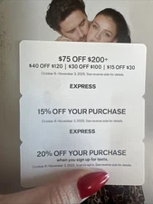 Express coupon Expires November 3rd 2025