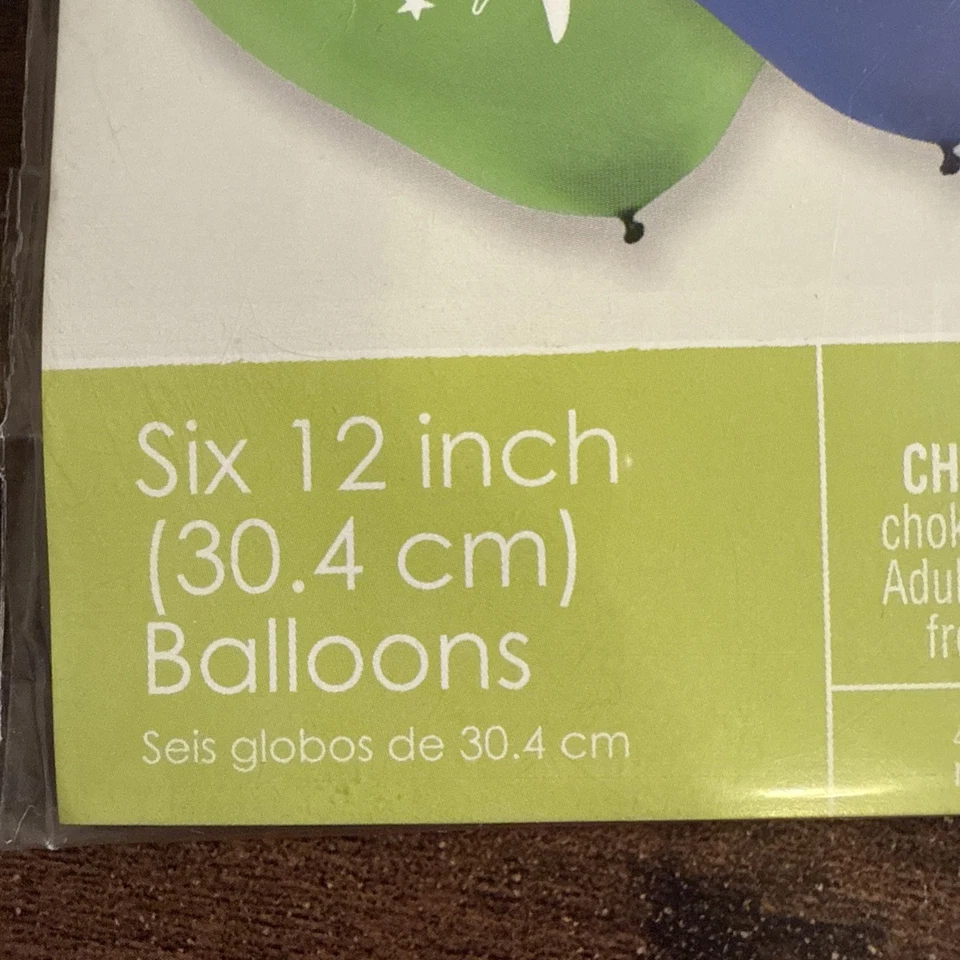 Nuevo 3 paquetes de 6 globos (18 globos en total) dinosaurios, espacio, tiburones Foto 4 de 4