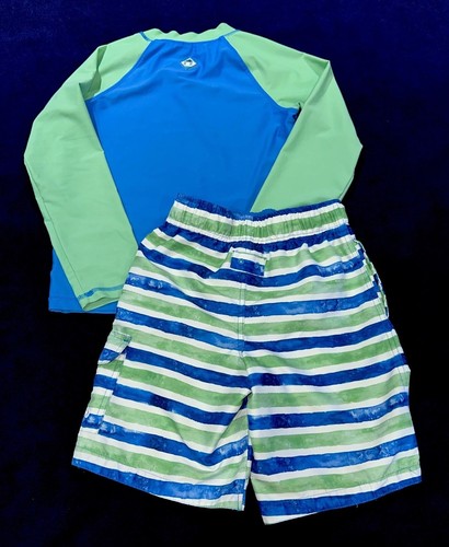CABANA LIFE Boys Size 8 Rashguard & Swim Shorts UPF 50 EUC (Worn 1X) - Picture 3 of 3
