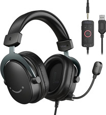 Wired Gaming Headset, USB Headphone with 7.1 Surround Sound, Detachable Micropho
