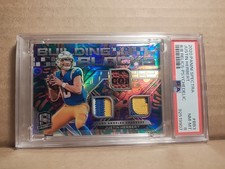 2020 Panini Spectra Building Blocks Psychedelic /5 BB3 Justin Herbert RC PSA 8