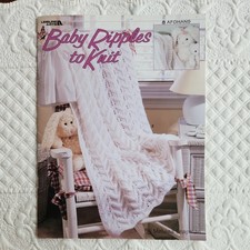 LEISURE ARTS BABY RIPPLES TO KNIT 8 PRETTY DESIGNS Afghans Excellent Cond