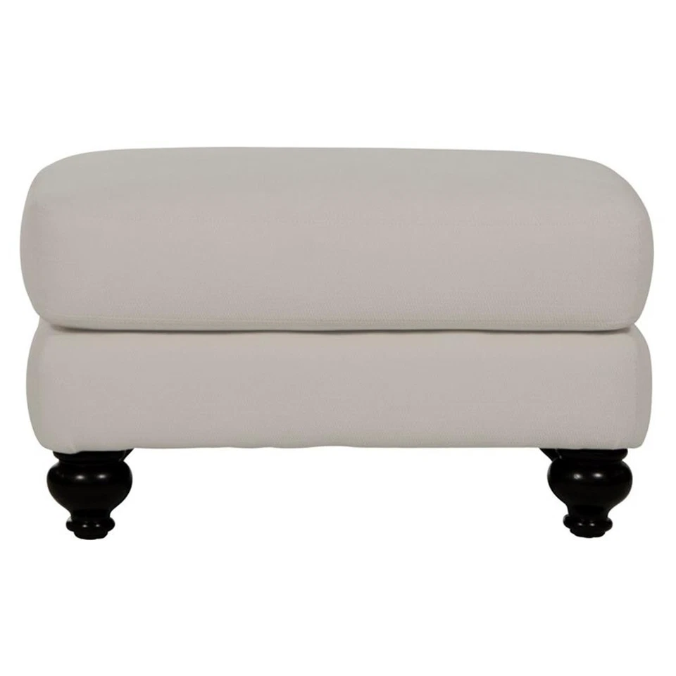 Catnapper Cora Ottoman in Plush Ecru "Off White" Polyester Blend Fabric - Image 3 of 4