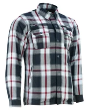 Mens Motorbike Motorcycle Flannel Lumberjack Shirt With Reinforced CE Armour