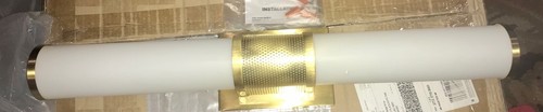 Satco Nuvo Lighting 62/1602 Caper LED 24 inch Brushed Brass Vanity Wall Light - Picture 3 of 19