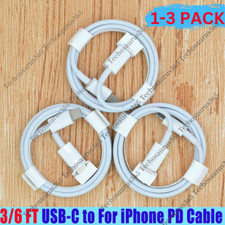 PD USB Type C Fast Charger Cable Cord USB C For iPhone 14 13 12 11 Pro Max X XR
