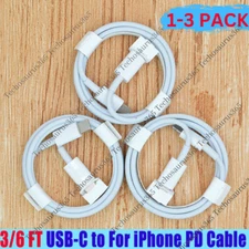 PD USB Type C Fast Charger Cable Cord USB C For iPhone 14 13 12 11 Pro Max 8 7 X