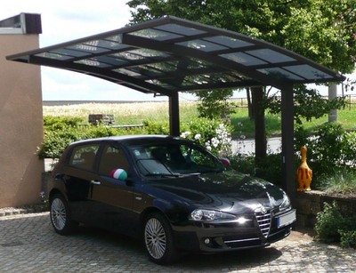 Ximax Carport Portoforte Typ 80 Caravan-Ausführung Mattbraun L 4,95 m x B 2,70 m