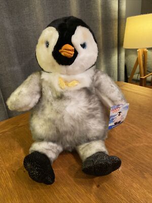 Build A Bear - Happy Feet - Light Up Heart (Working) Mumble The Penguin RETIRED