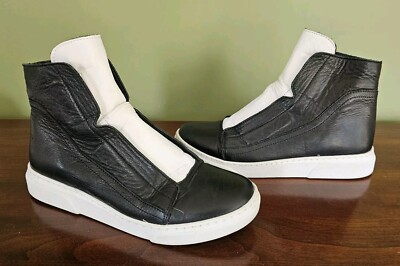 MAGO Made In Turkey Leather Two-tone Boots Booty PRADA Style Chelsea Size 38