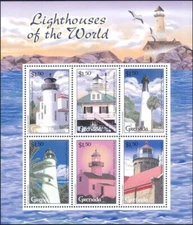 Grenada 2001 Lighthouses/Maritime/Safety/Buildings/Architecture 6v sht (n41510j)
