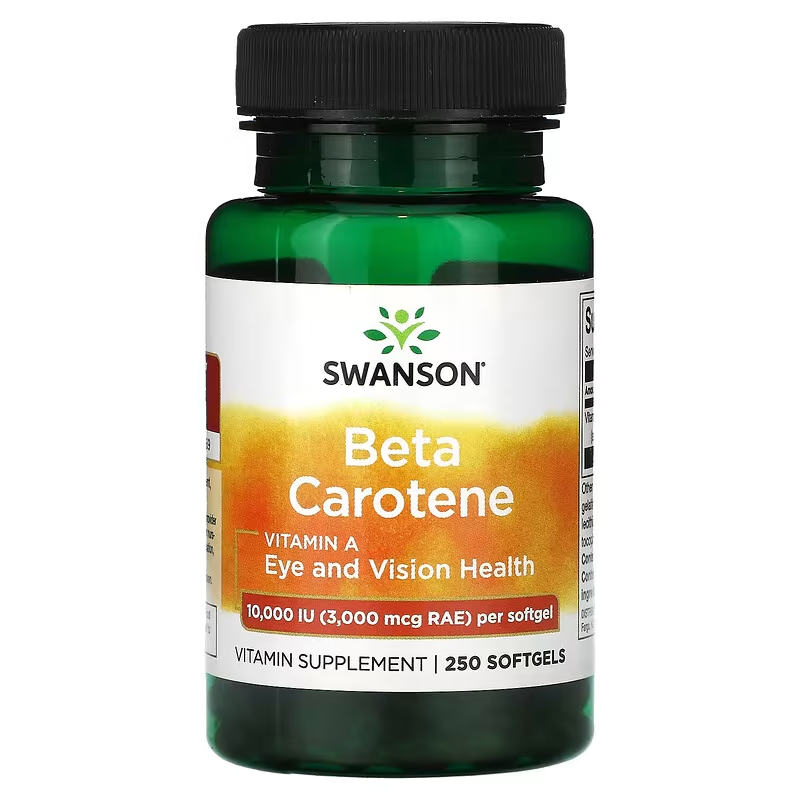 Swanson Beta-Carotene (Vitamin A) 5000 Iu - 250 Softgels - Image 2