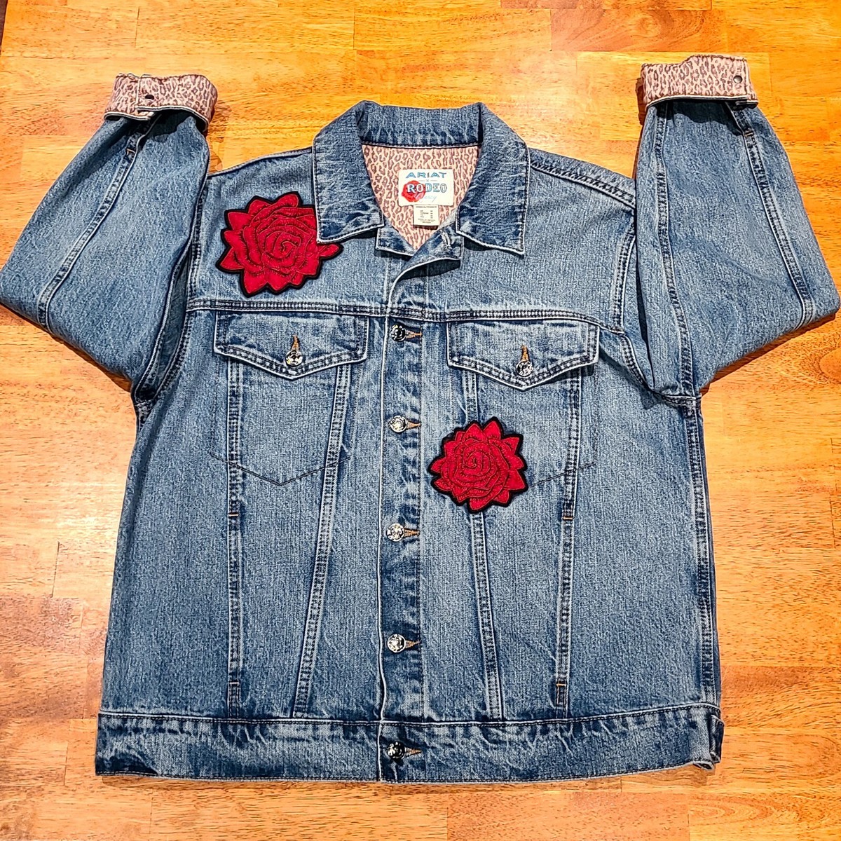 ARIAT Rodeo Quincy Trucker Denim Jacket Western Rose ARIAT Rodeo Quincy Trucker Denim Jacket Western Rose