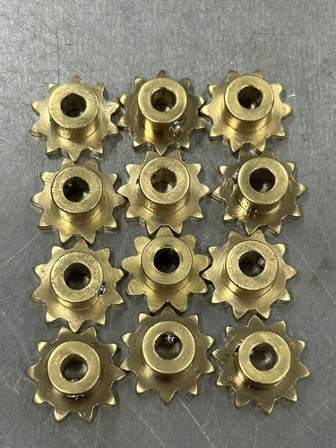 1 BOSTON GEAR BRONZE LADDER CHAIN SPROCKET 10 TEETH 1A PITCH- .185" -BORE 3/16"
