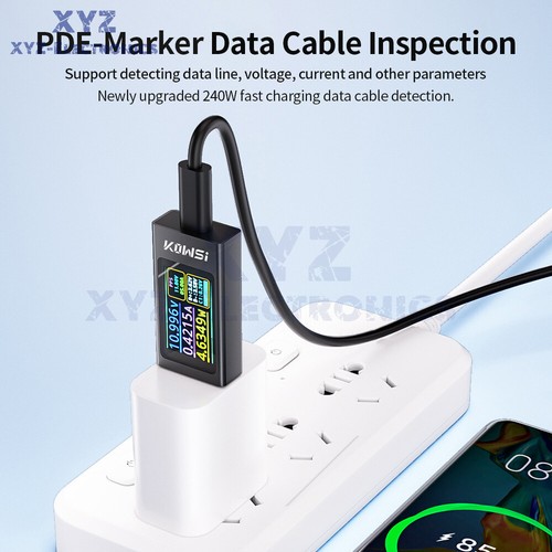 KWS-X1 Type-C Power Tester Voltage Current Meter USB-C Multimeter DC 4-30V 0-12A - Picture 9 of 24