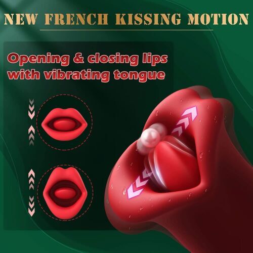 Rose Vibrator Sex Toy for Women Tongue Licking Sucking Anal Clit Nipple Massager - Bild 25 von 58