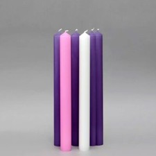 Advent Christmas Advent Candle.  1" x 12".   Set of 5
