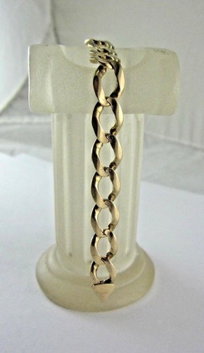 IMPRESIONANTE PULSERA DE ESLABONES CUBANOS BORDILLO ORO AMARILLO 14K (8,5") 17,2G - Imagen 7 de 9