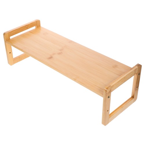 Bambusspeicherregal Büro Schreibtisch-Monitor-Riser Computerregal