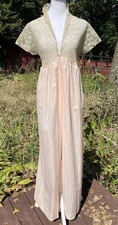 Vintage 1940 s Satin and Lace Dressing Gown by Emma A. Maloof of New York