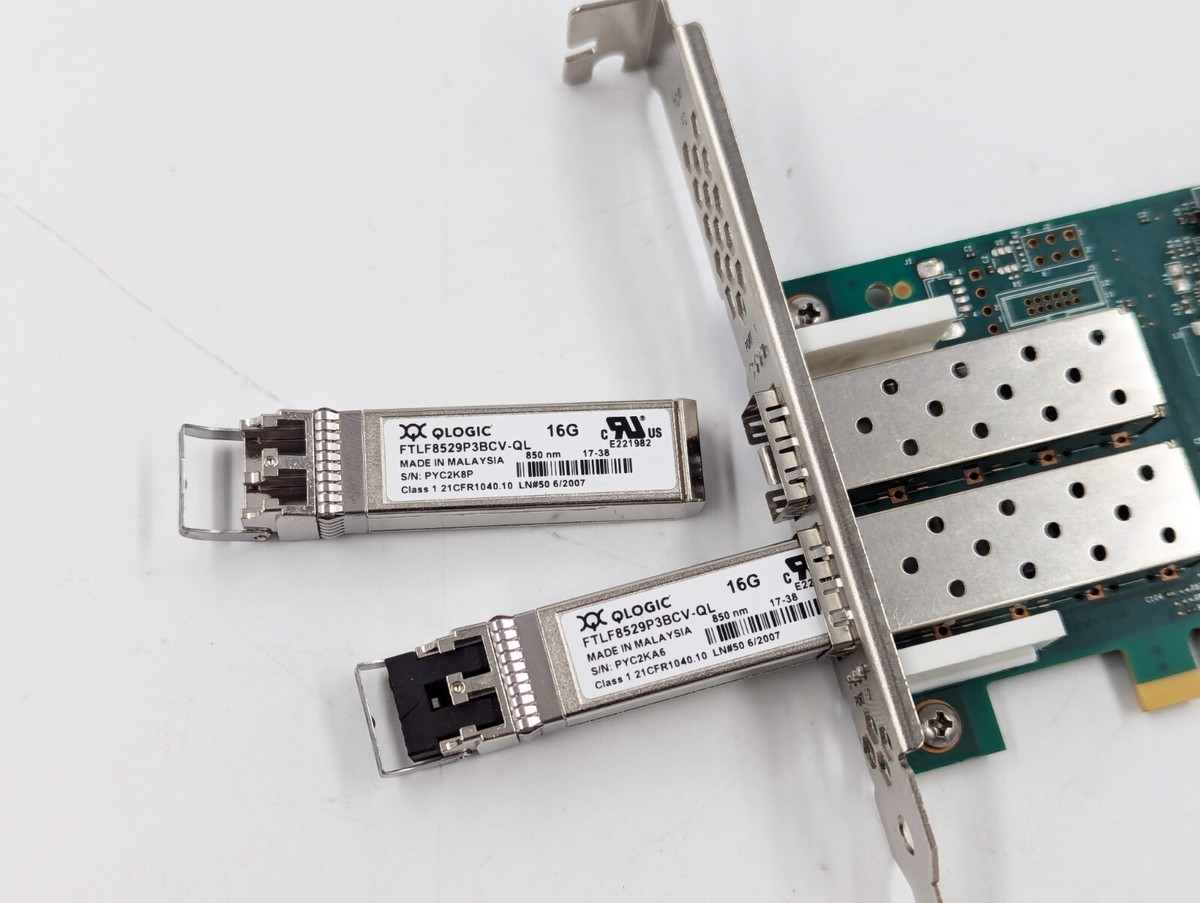 【管理番号：101】QLogic 16Gb SW FC SFP+モジュール 2個 IBM Qlogic QLE2692-LNV 01CV762 01KR586 BK3210407-33 2-Port 16Gb FC