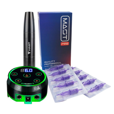 Dragonhawk MAST Magi Cosmetic Tattoo Machine Kit with Cartridges
