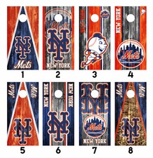 New York Mets Cornhole Wrap Skin Decal Vinyl Sticker MANY DESIGNS SK49