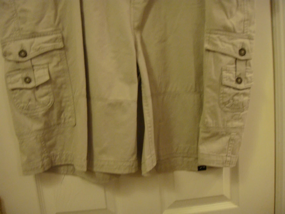 "Pantalones cortos cargo Northpoint con cinturón laterales elásticos beige talla 48 ins 10"" para hombre NUEVO Foto 4 de 4