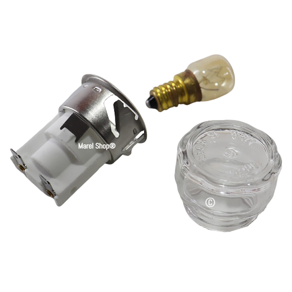 Porta Lampada Copertura Lampadina Completo per Forno Fornetto De Longhi EO12562