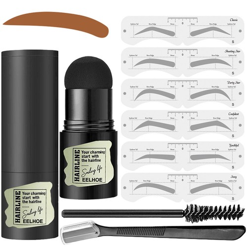 Eyebrow Stamp Shaping Kit Eye Brow Stencils Definer Makeup Set beatuy Waterproof